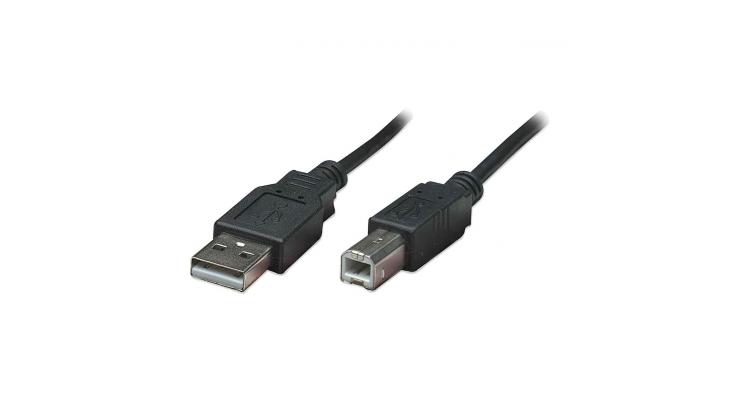 PremiumCord USB 2.0 kábel, A-B, 1 m, čierna